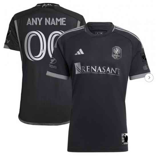Mens Nashville SC adidas Black 2023 Man In Black Kit Authentic Custom Jersey